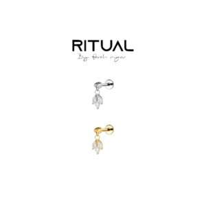 Narrow Three Marquise Dangle Hidden F136