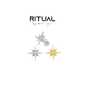 Large Sparkling Star with One Stone F136