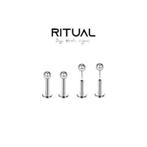 Labret Bar Plain Ball Push in F136