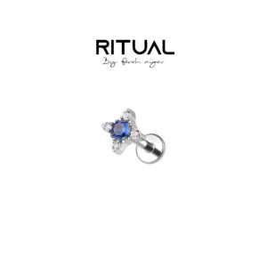 Blue Gemstone Floral F136